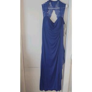 Fiesta Dress Cobalt Blue Dark Blue Lace Back Womans Sz. 2XL Formal Maxi Dress